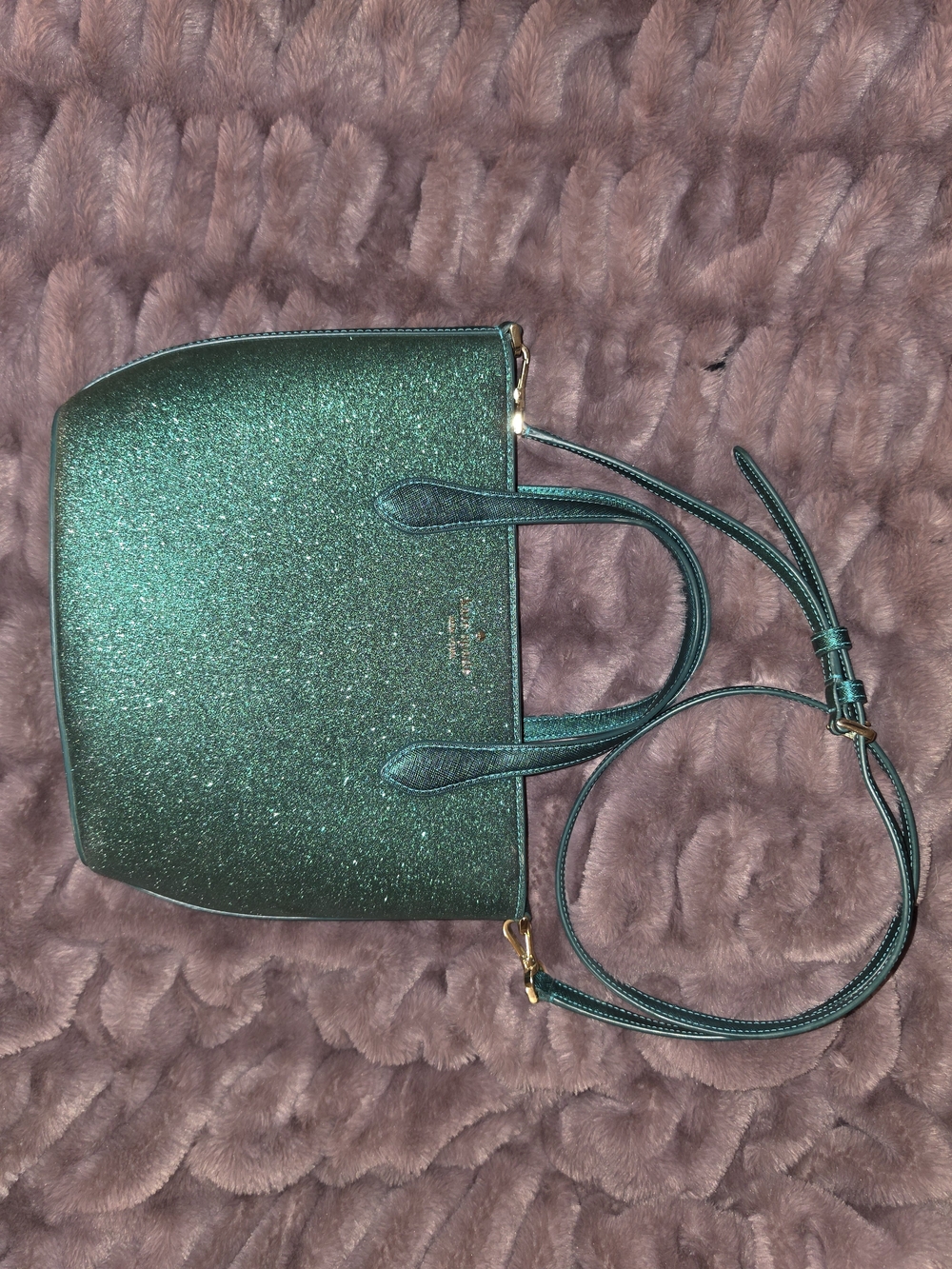 Kate Spade Green Glitter Shoulder Bag